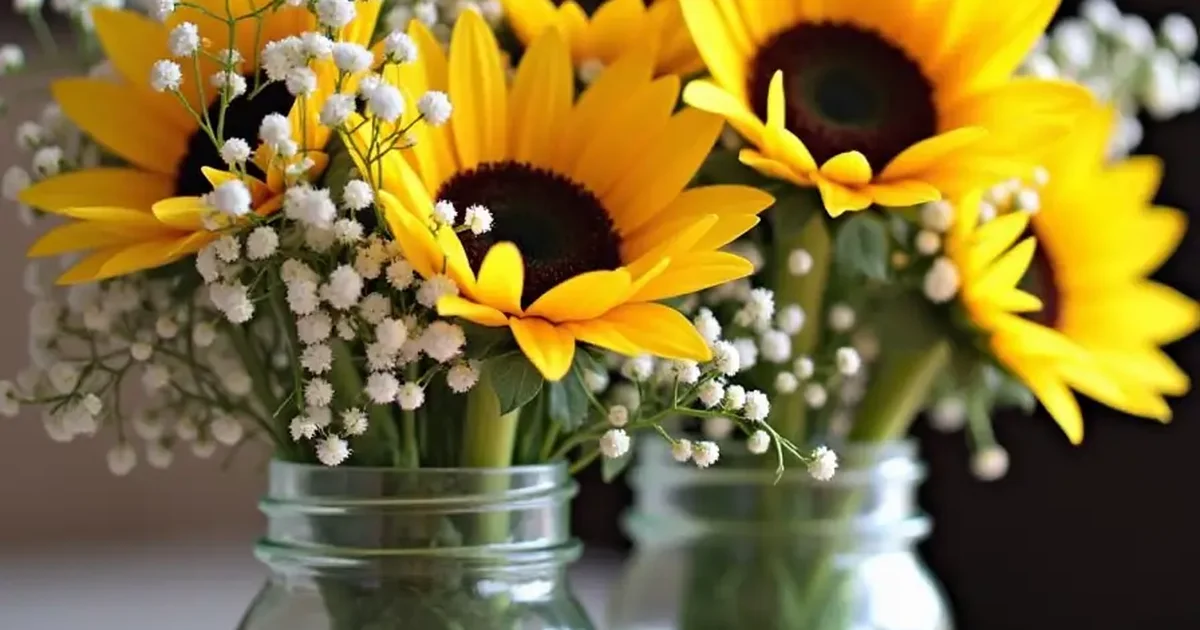 14 sunflower wedding centerpieces ideas