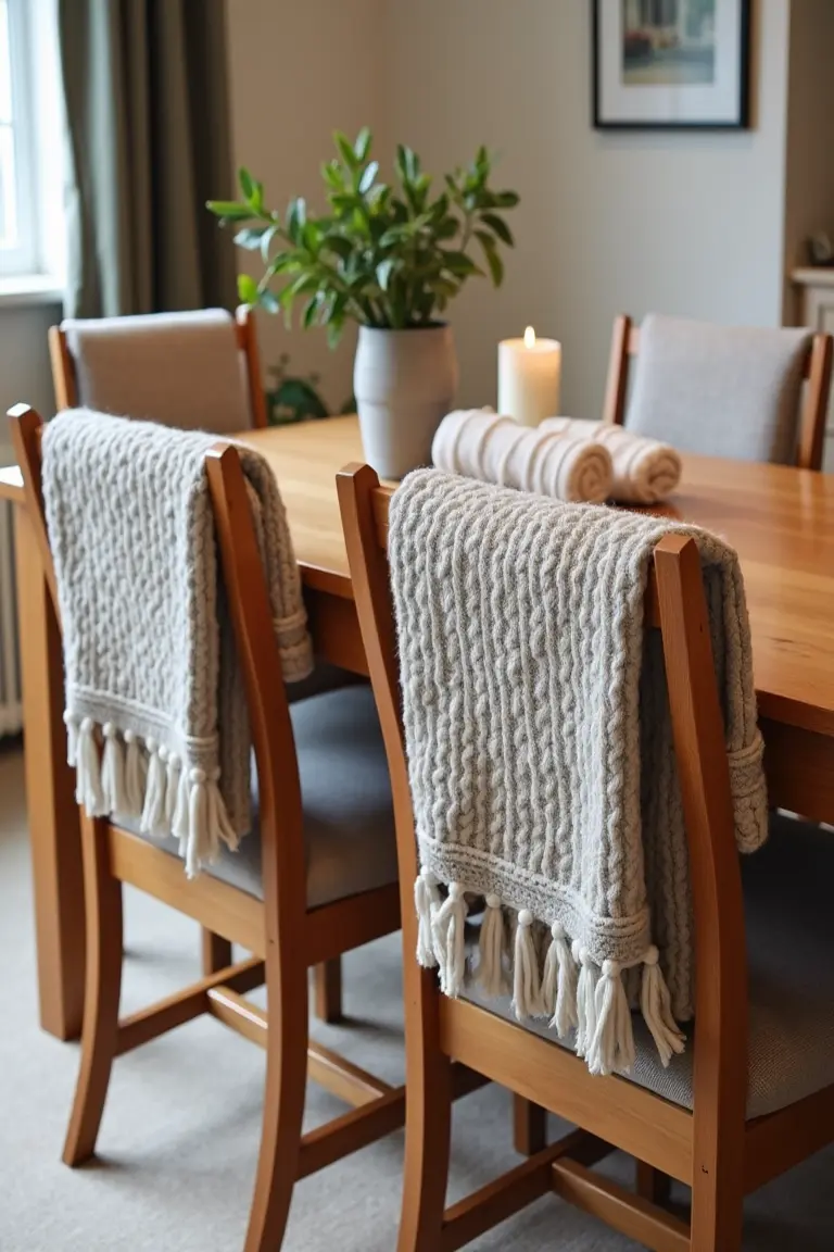 17 fall wedding table decor ideas - cozy blanket favors