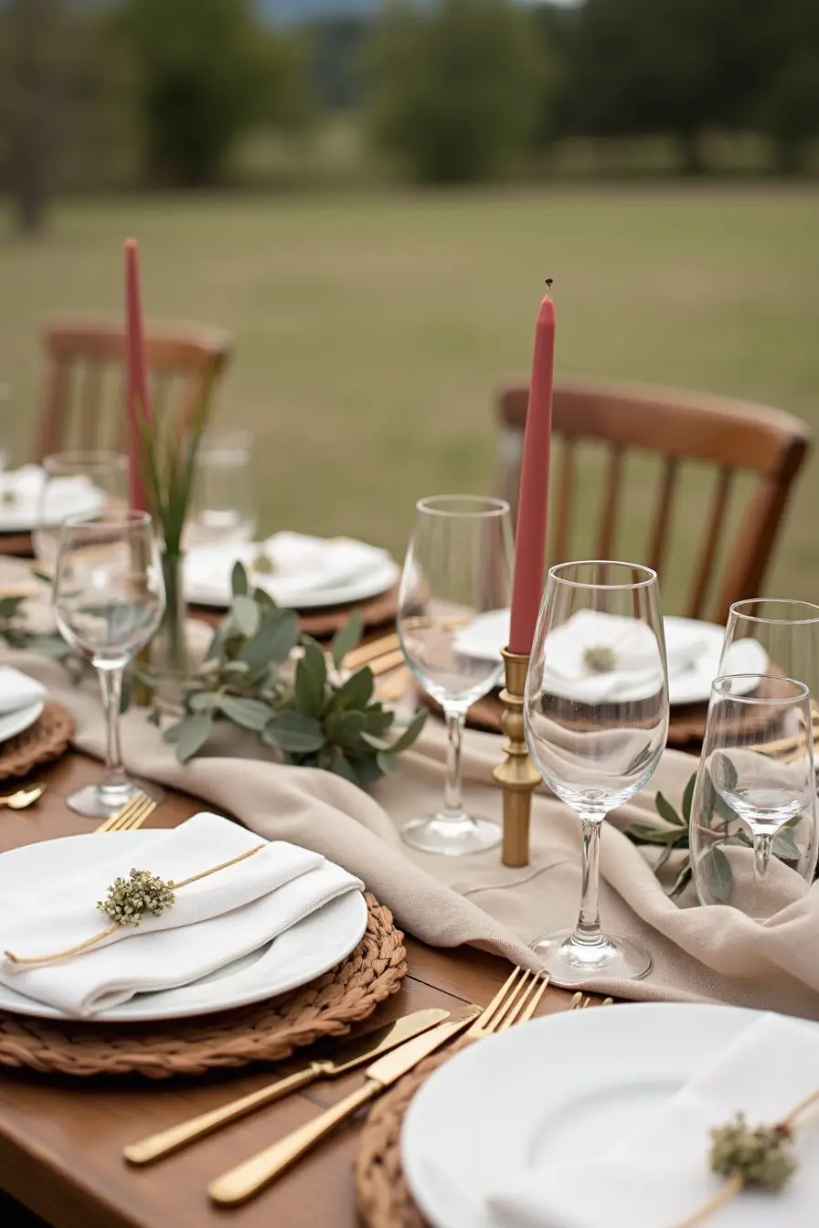 25 boho wedding decor ideas - neutral boho wedding place setting