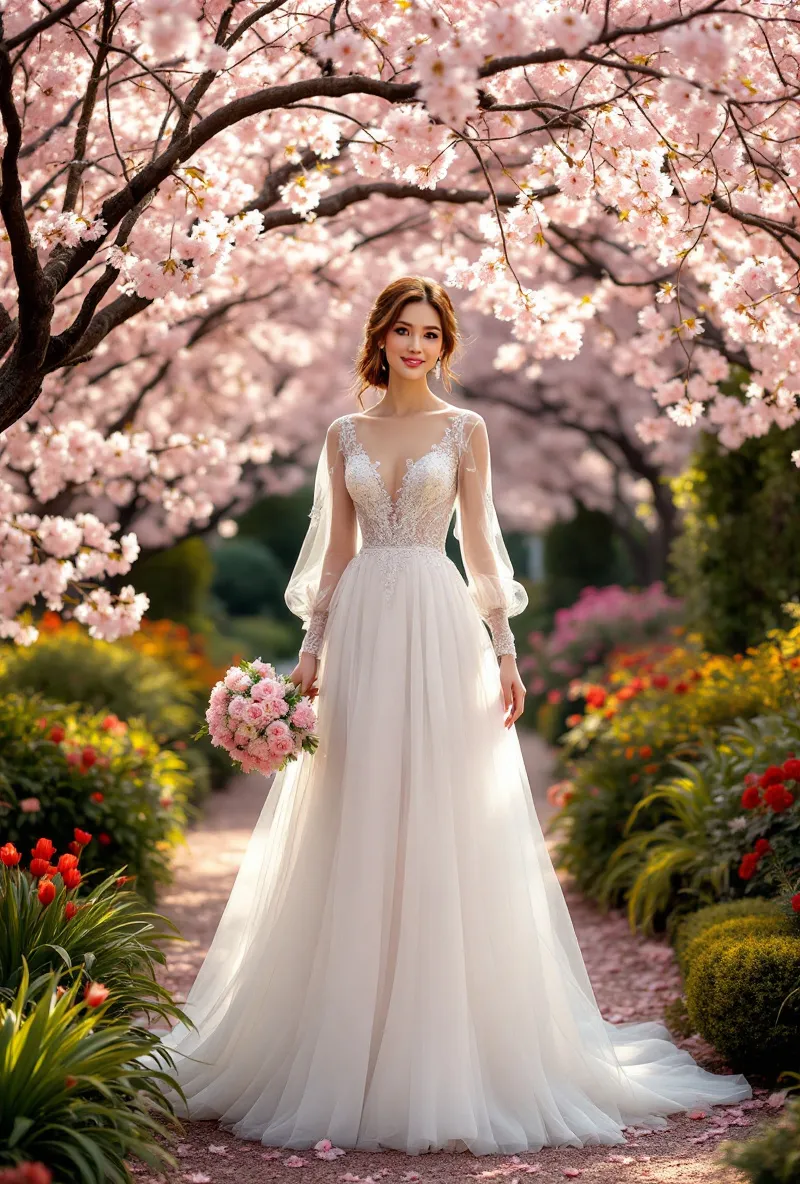 Tulle and Organza Long Sleeve Designs