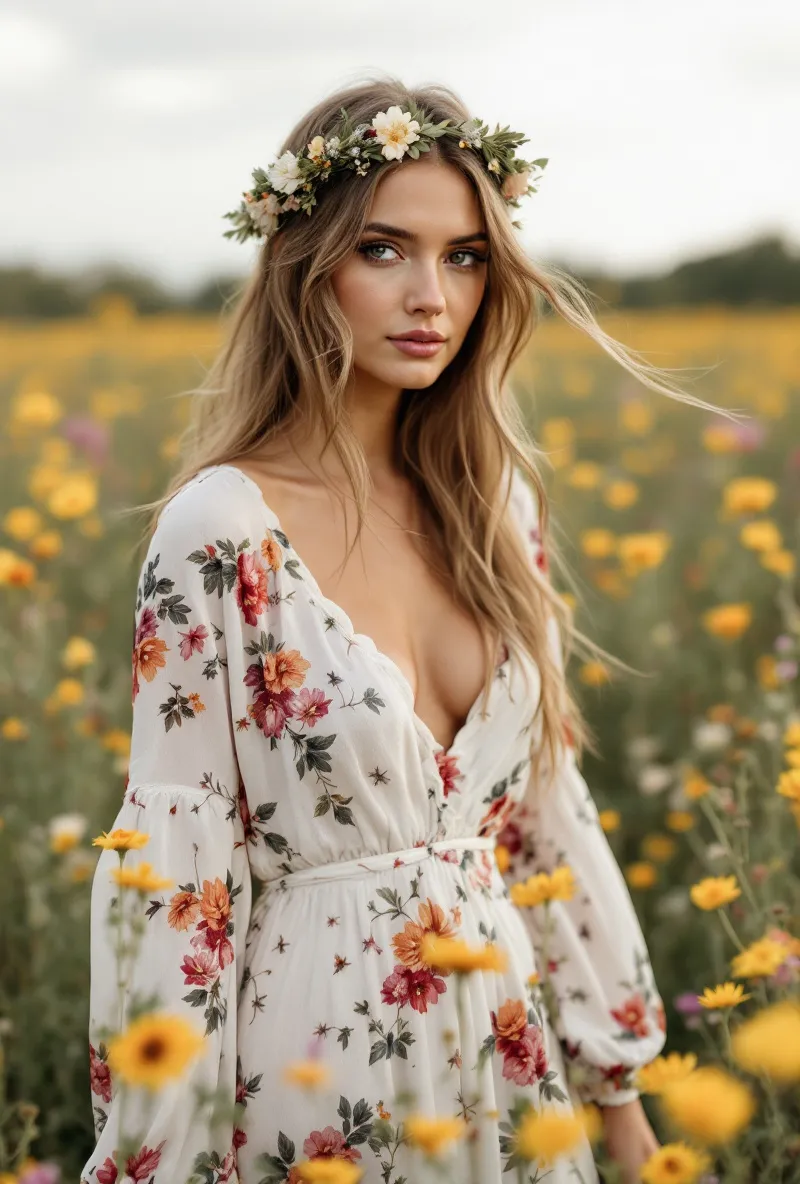 Bohemian-Inspired Long Sleeve Dresses