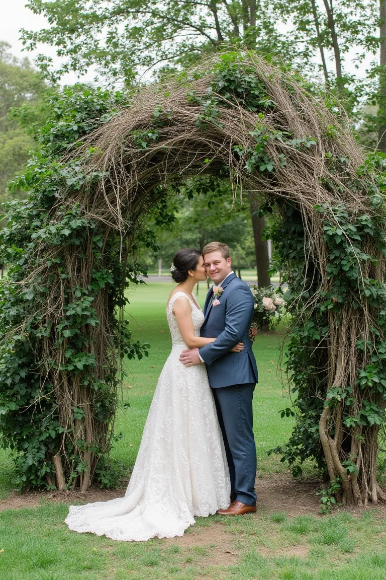 Branch and Foliage Arch for a Natural Look