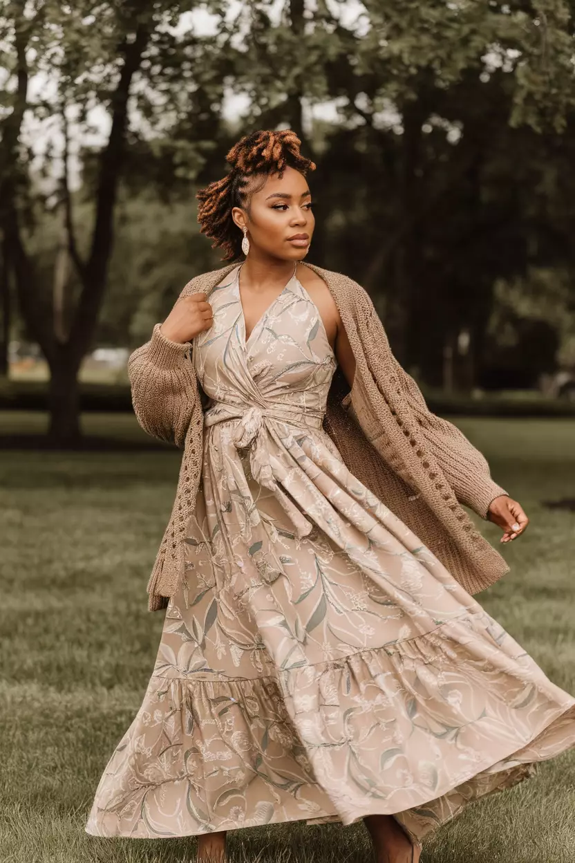 Bantu Knots A beautiful woman with a Bantu knots hairstyle, a stylish choice for a summer wedding guest.