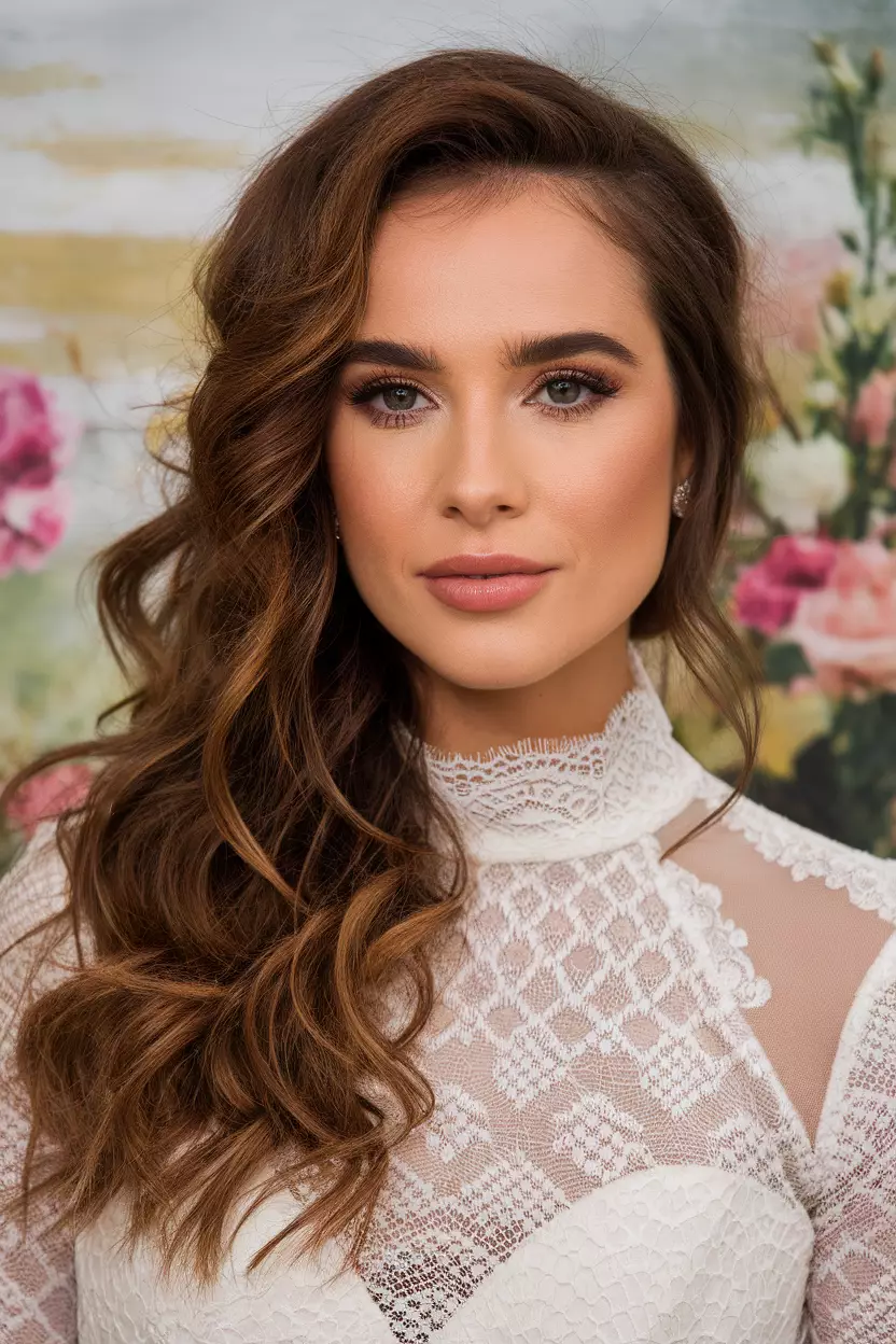 Loose, Textured Waves A beautiful bride with loose, textured waves hairstyle.