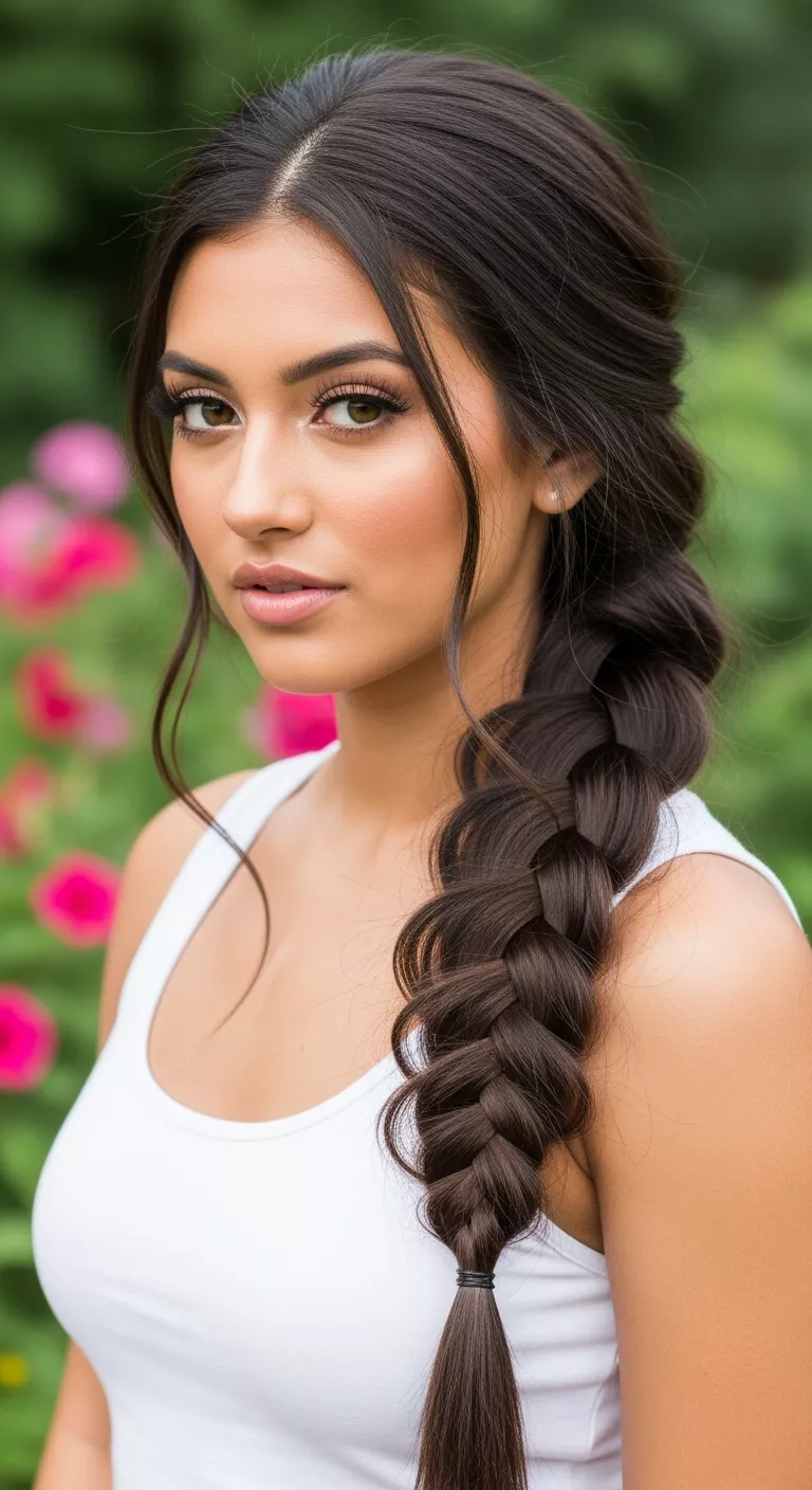 Waterfall Braid A 23-year-old woman with a waterfall braid.