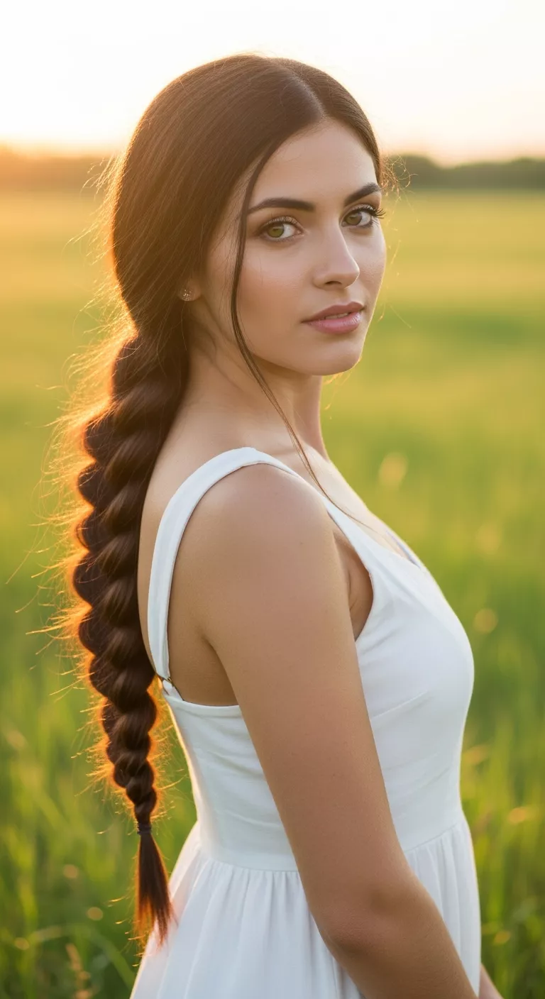 Fishtail Braid A 28-year-old woman with a fishtail braid.