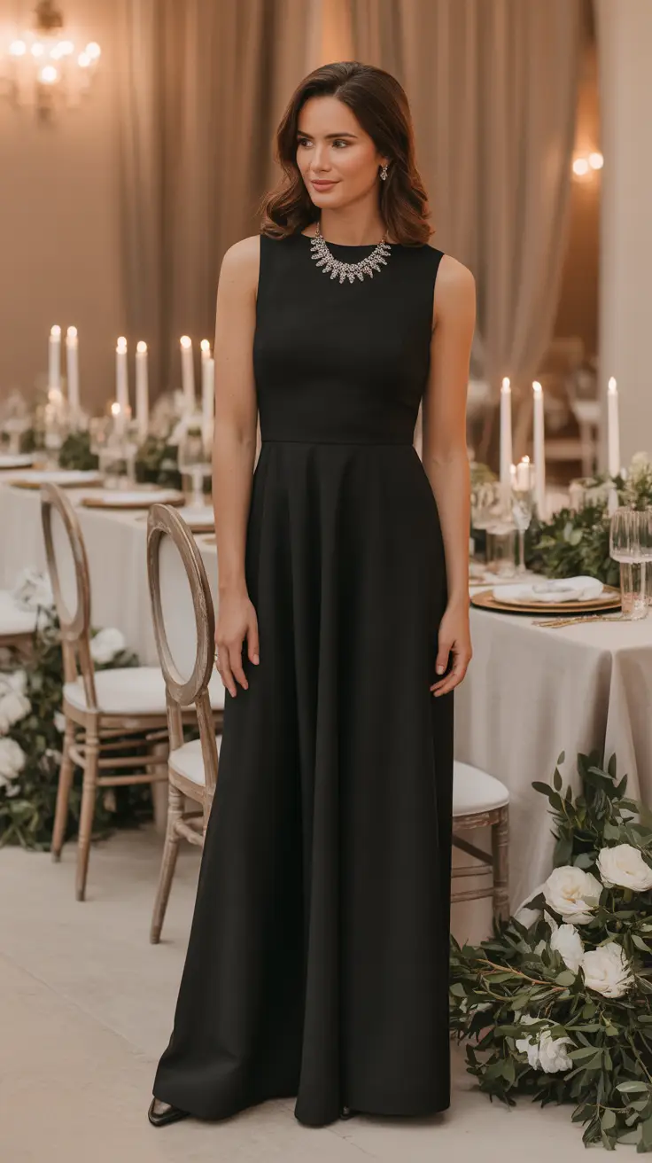 Black Sleeveless Maxi Dress