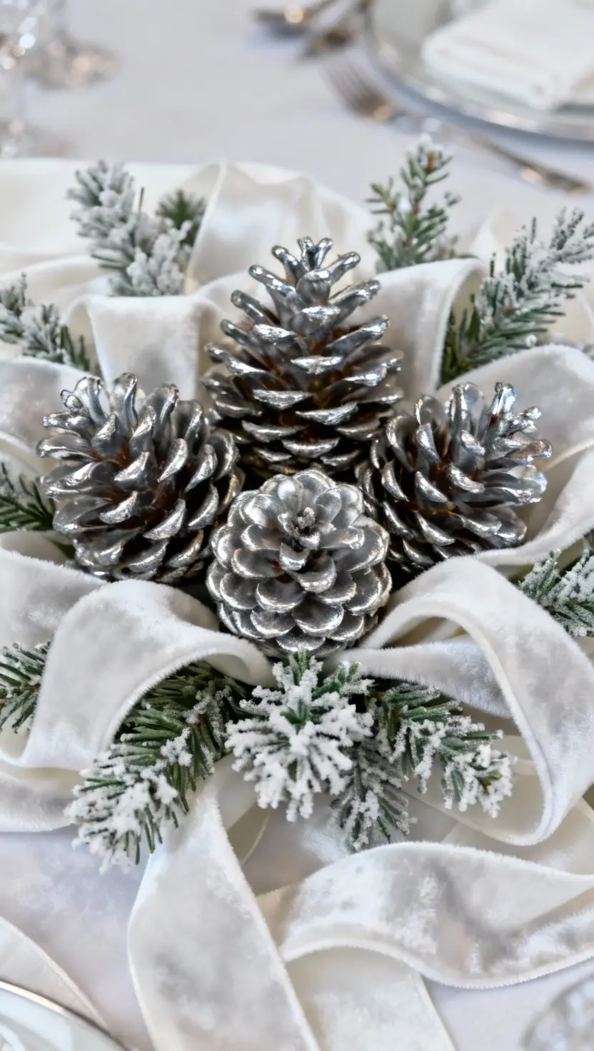 Elegant Pinecone Winter Centerpiece