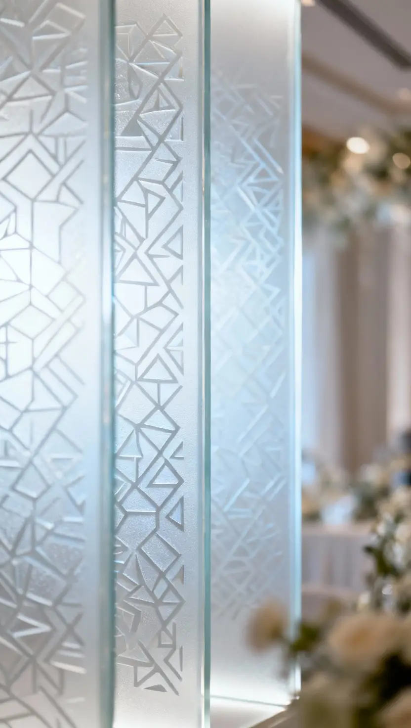 Frosted Glass Ceremony Backdrops