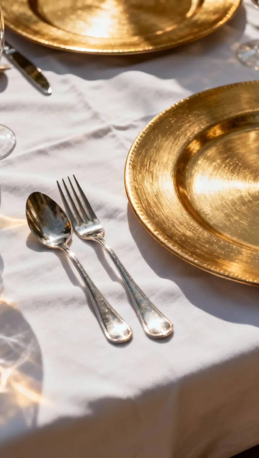 Metallic Gold and Silver Accents