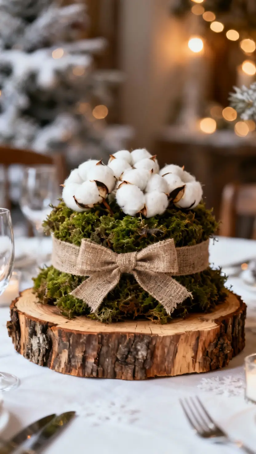 Rustic Winter Wedding Centerpiece