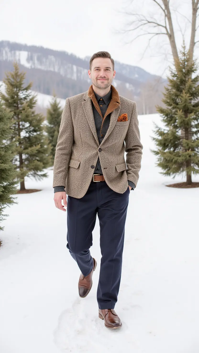 Tweed Blazer With Wool Trousers